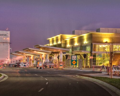 Terminal front & tower