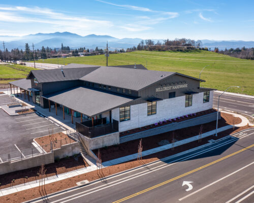 Hillcrest Ace Hardware Medford aerial view showing site and surroundings