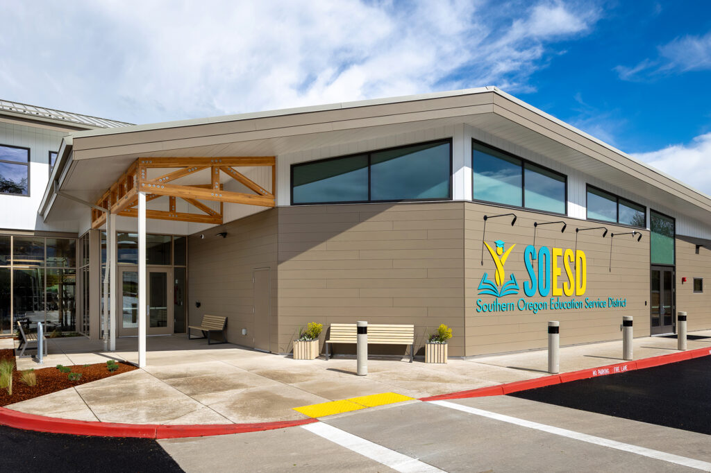 SOESD building exterior with Southern Oregon Education Service District signage