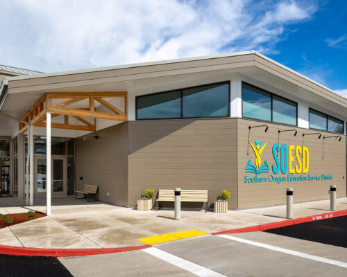 SOESD building exterior with Southern Oregon Education Service District signage