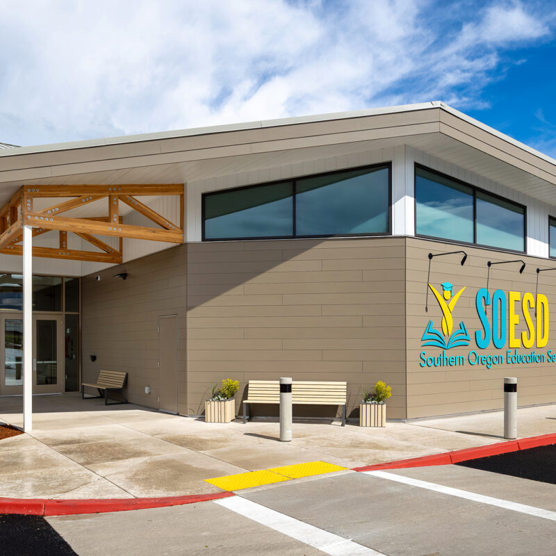 SOESD building exterior with Southern Oregon Education Service District signage