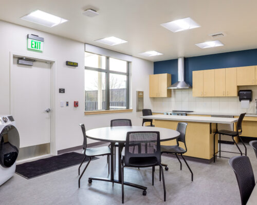 Life skills kitchen and laundry training space at SOESD Phoenix campus